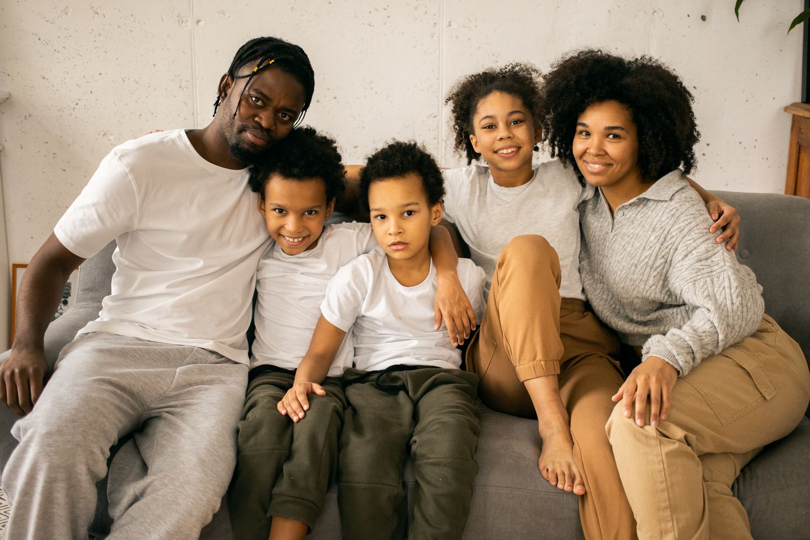 A family together, building savings over time